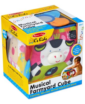 Melissa & Doug Musical Farmyard Cube - Interactive Learning Toy