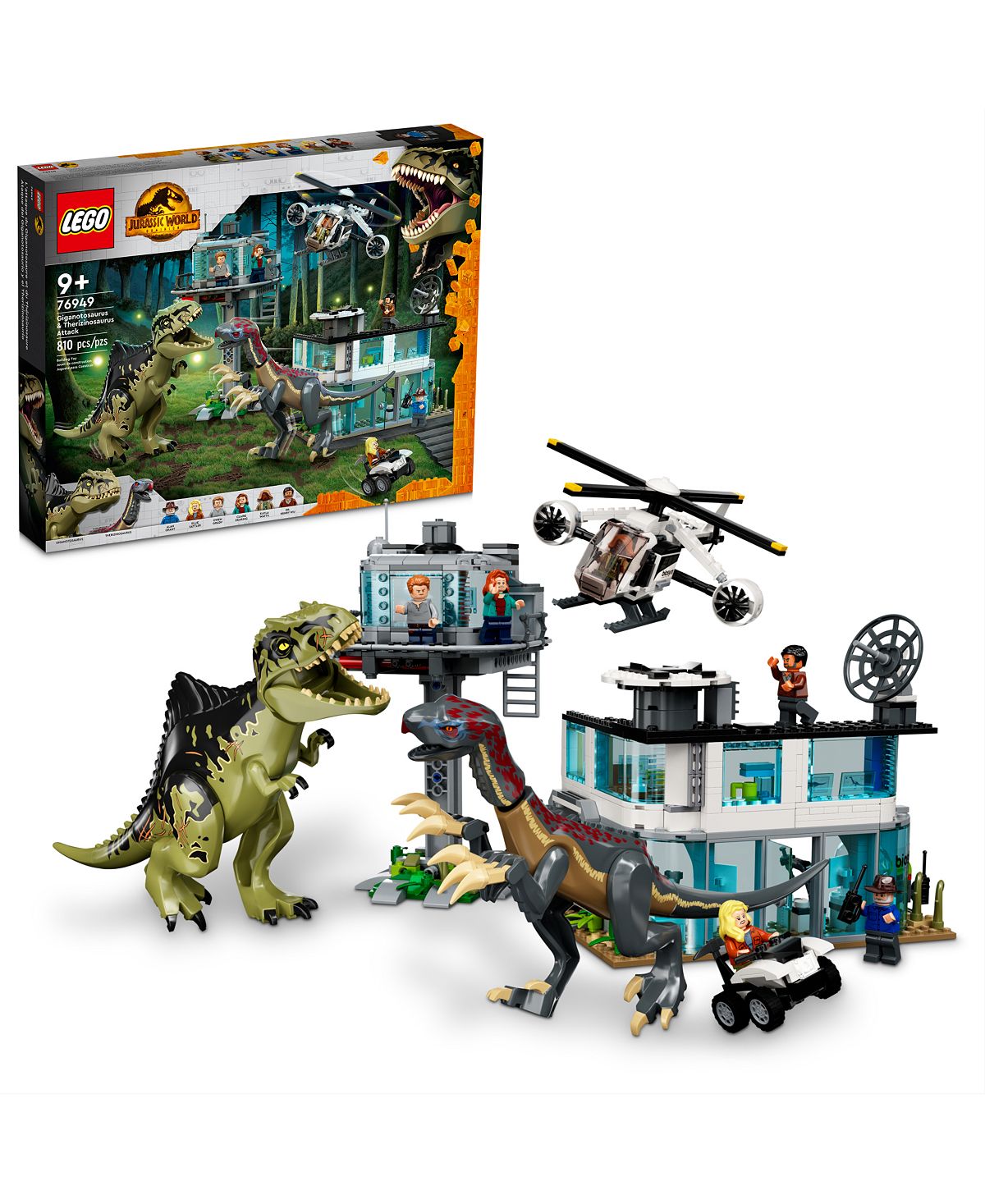 LEGO Jurassic World Giganotosaurus & Therizinosaurus Attack Building Set 76949 - 658 Pieces