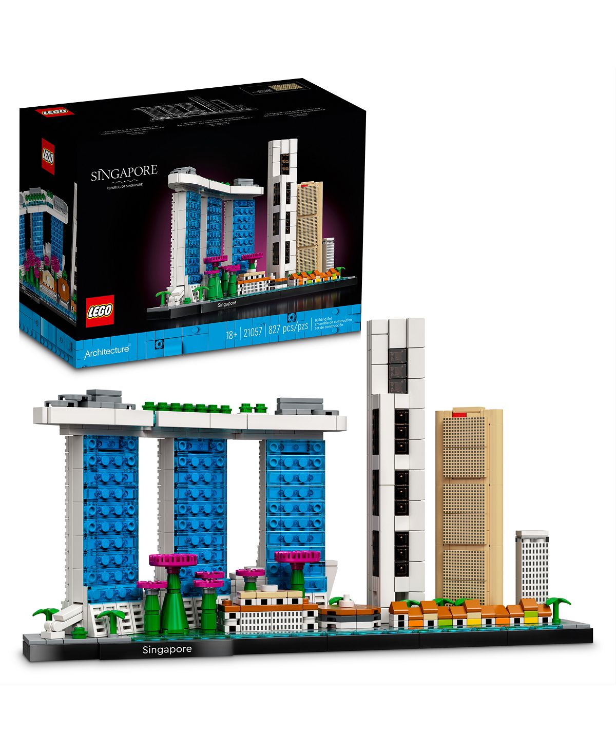 LEGO Architecture Skyline Collection: Singapore 21057 Building Kit (827 Pieces)