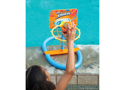 Nerf Super Soaker Dunk It Pool Hoops Set - Inflatable Basketball Game for Poolside Fun