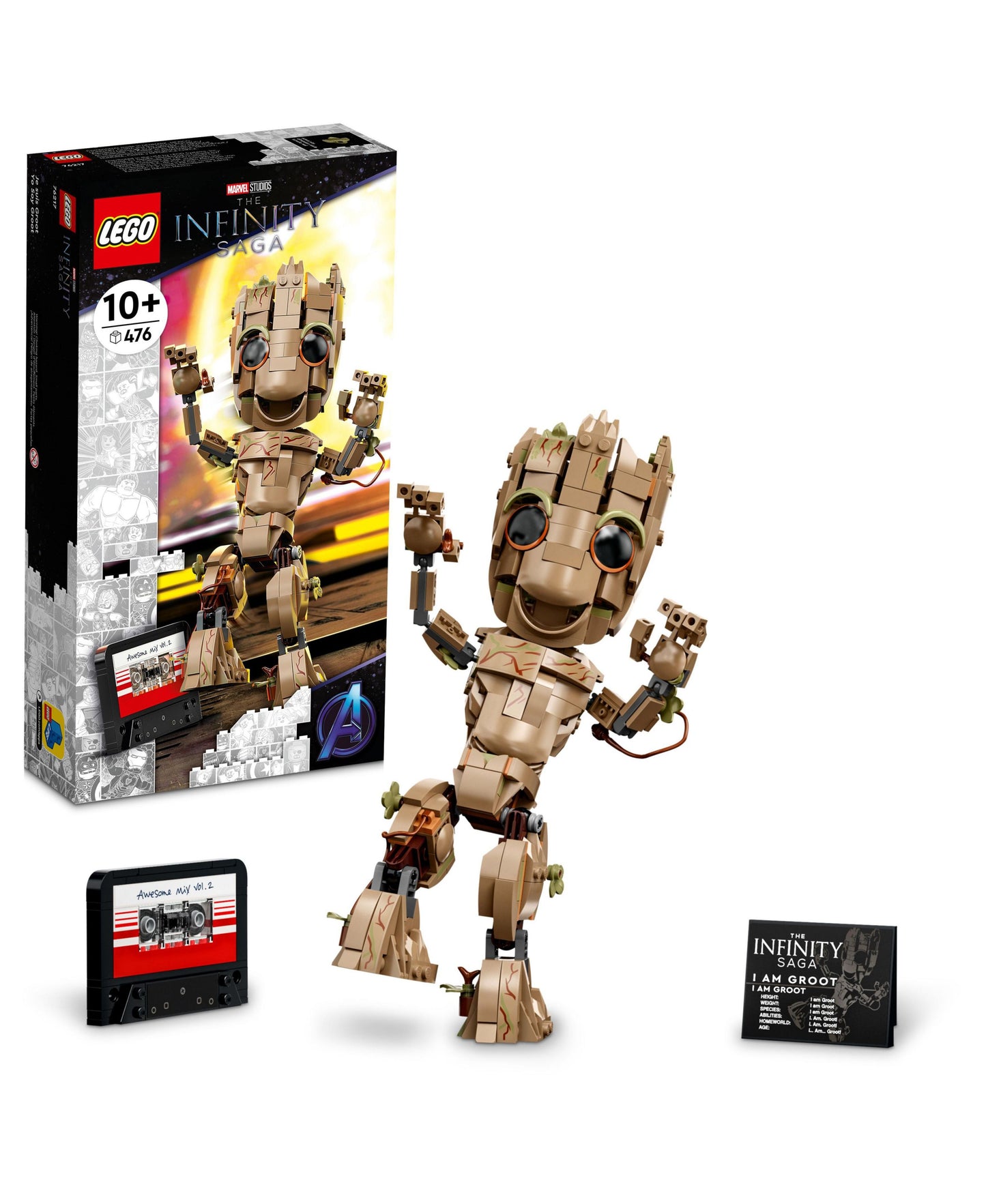 LEGO Marvel Guardians of the Galaxy Vol. 2 I am Groot 76217 Building Kit - 476 Pieces