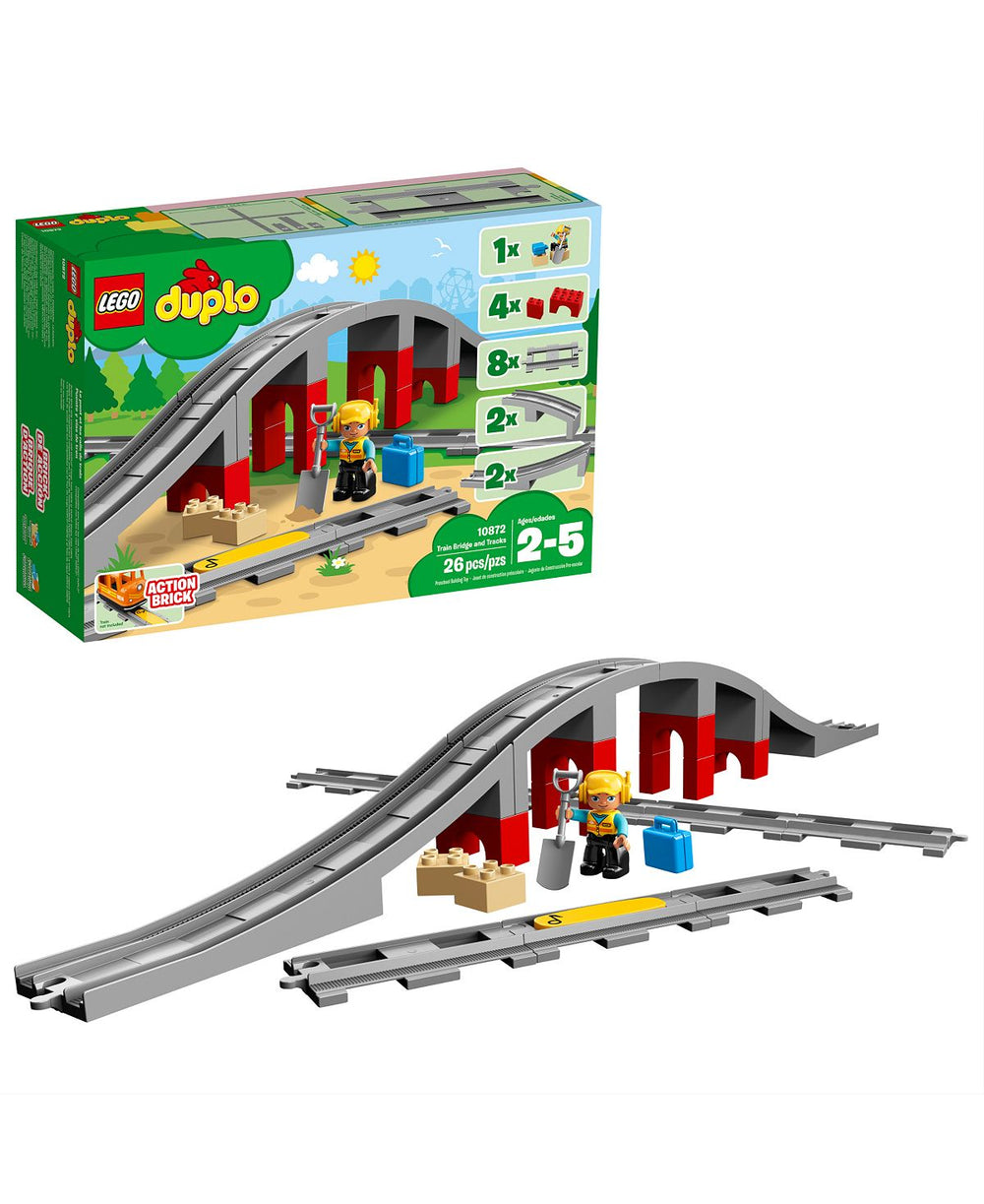 LEGO DUPLO Train Bridge and Tracks Set 10872 - 26 Pieces