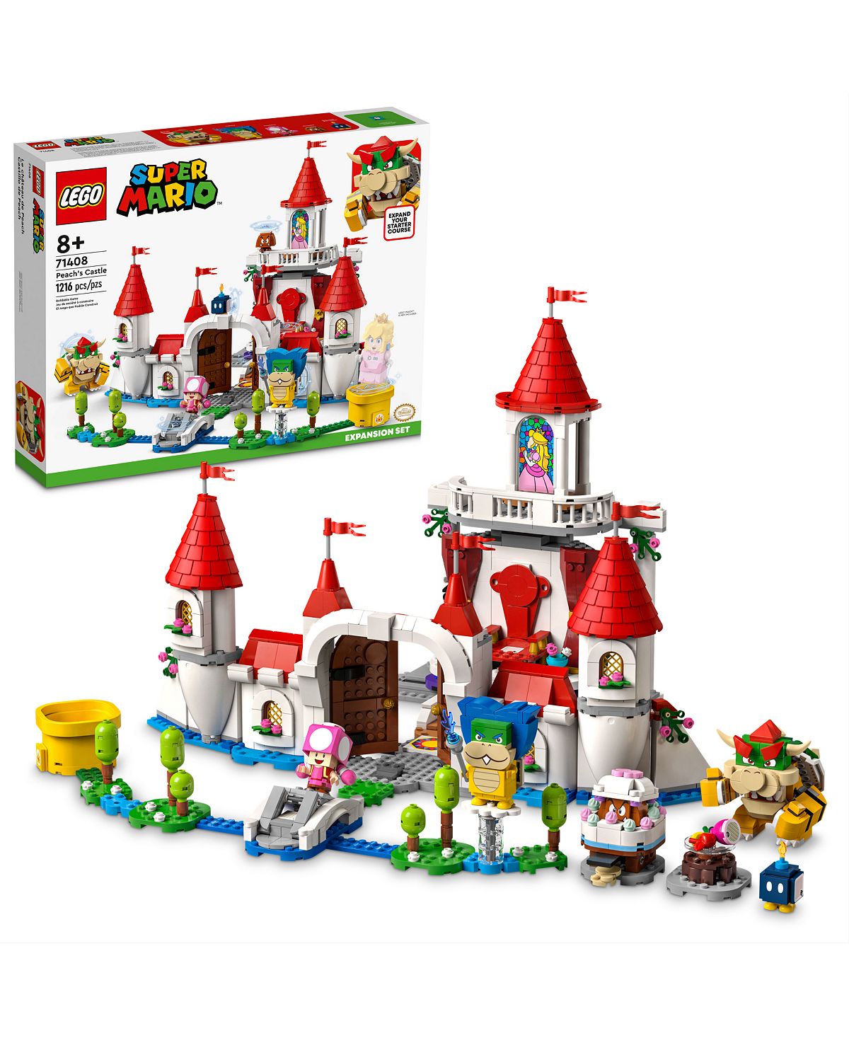 LEGO Super Mario Peach's Castle Expansion Set - 1216 Piece Building Kit