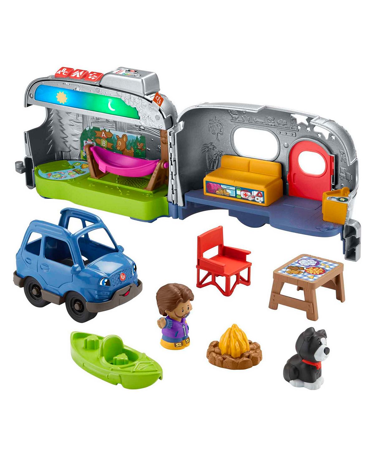 Fisher Price Little People Light-Up Learning Camper - Interactive Educational Toy
