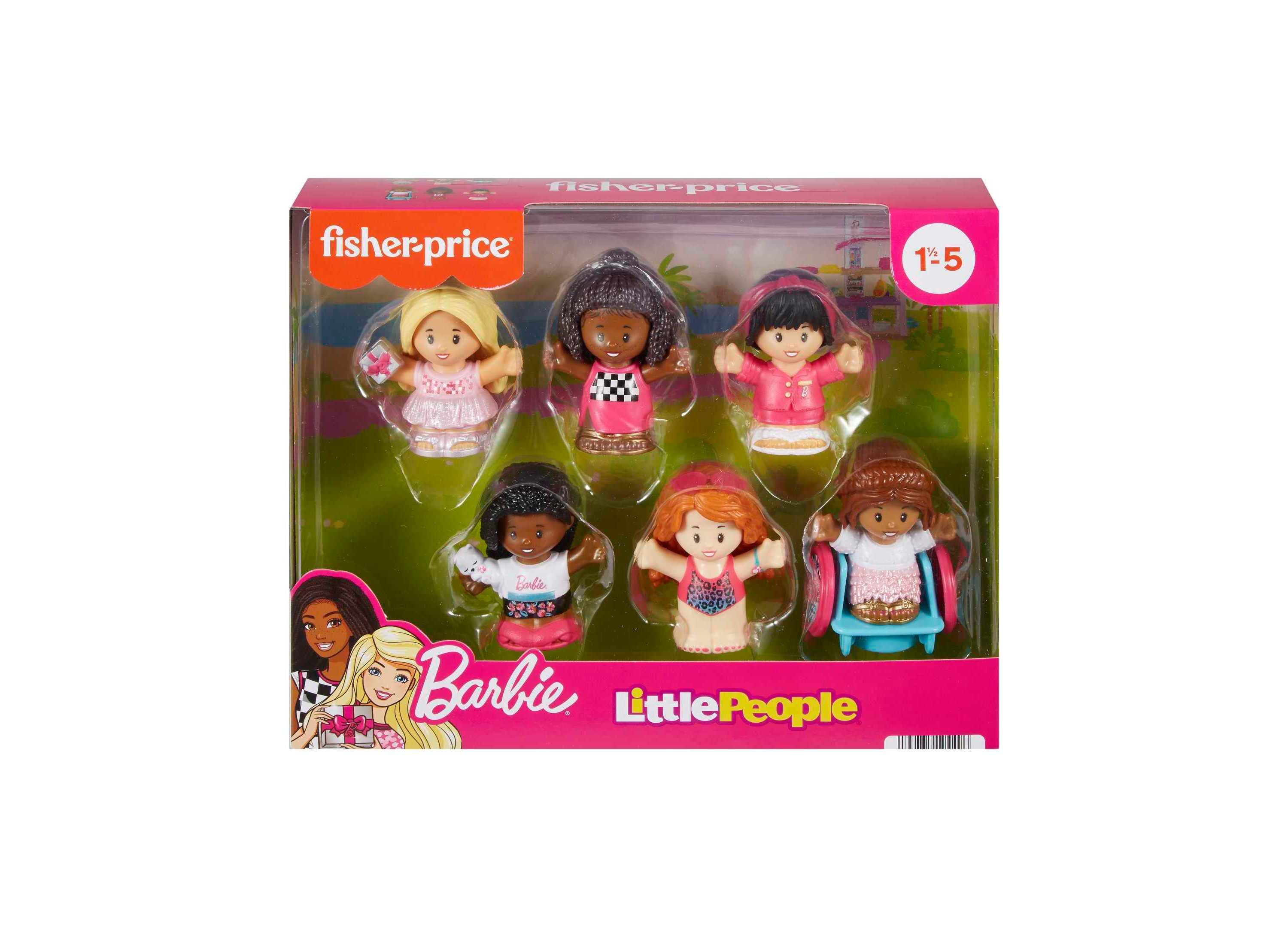 Fisher Price fashion Barbie Little Dreamhouse - Little People - (6) items