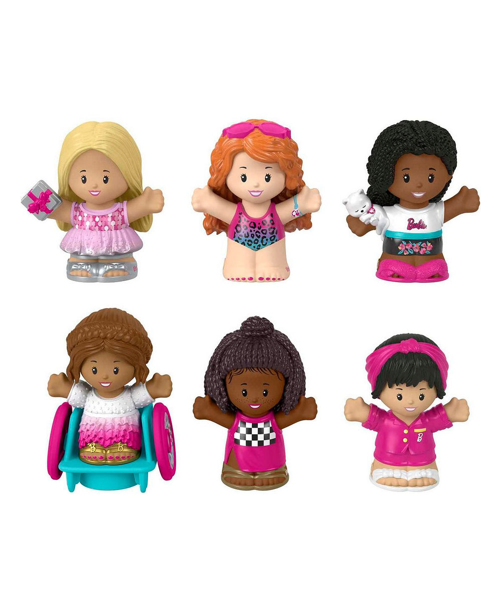Fisher Price Barbie Little People Figure Set - 6 Themed Dolls
