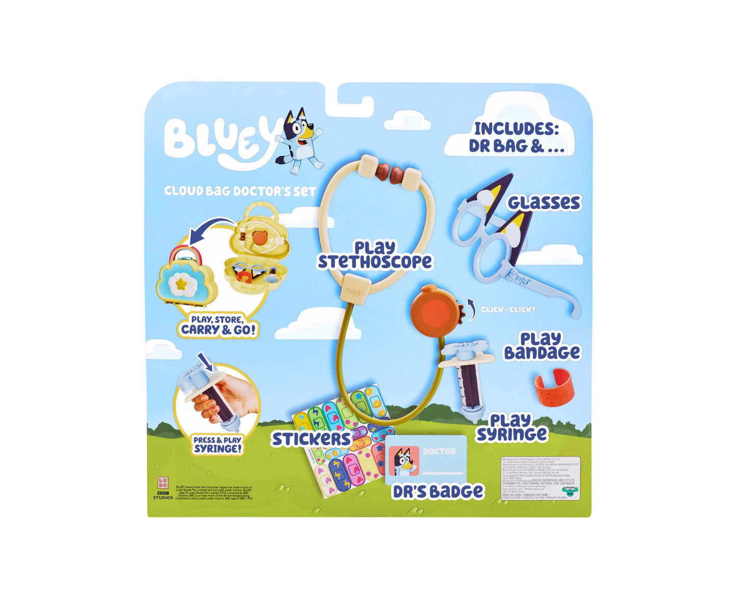 Bluey Series 7 Cloud Doctor Bag Playset with Medical Tools