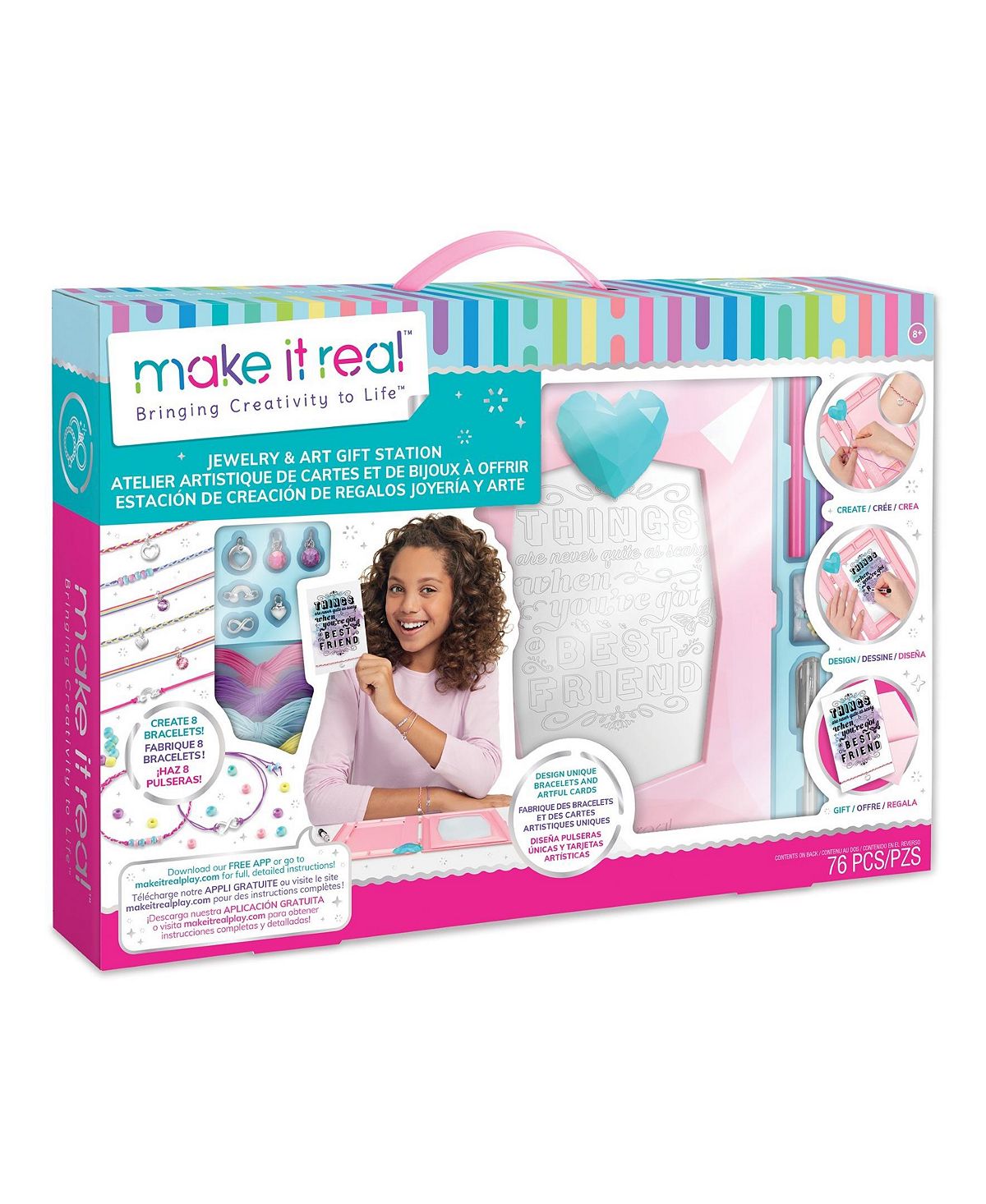 Make It Real DIY Jewelry & Art Gift Station - Creative Craft Kit