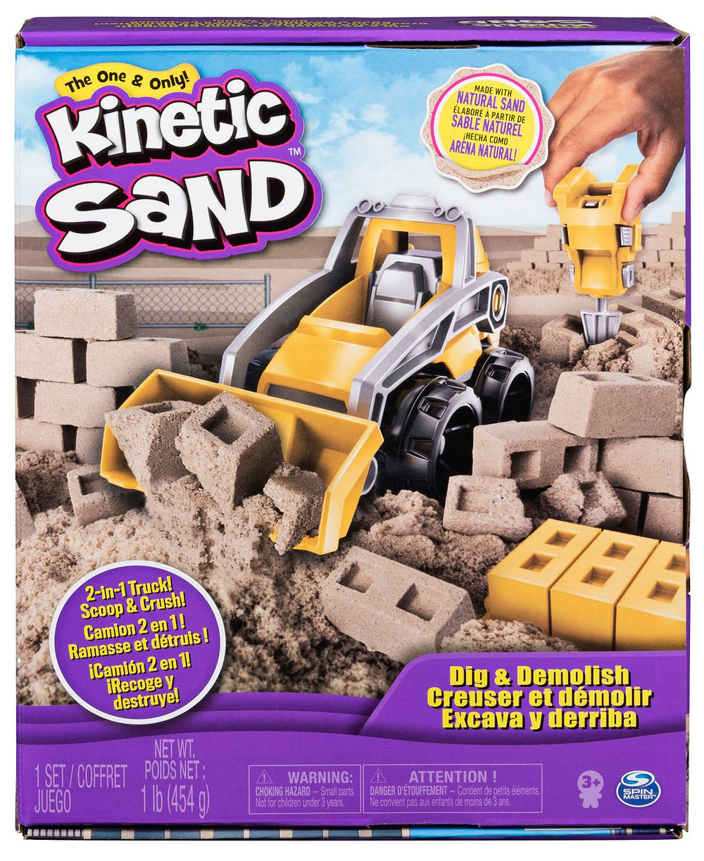 Kinetic Sand - Dig & Demolish Playset - Construction Fun
