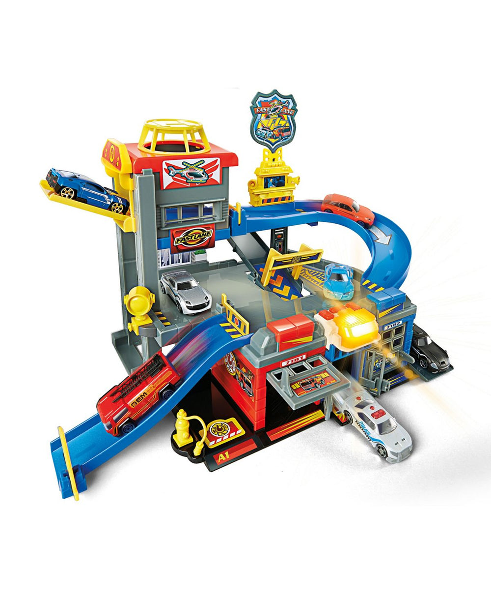 Toys R Us Fast Lane Rescue Station Playset with Interactive Features