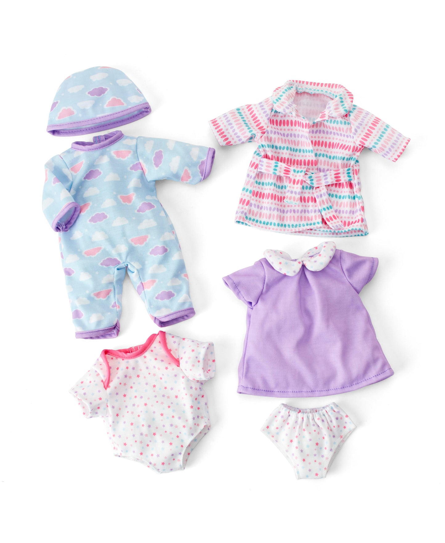 Toys R Us 12" Wardrobe Baby Doll Set with Multiple Outfits