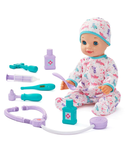 Toys R Us 14" Get Well Baby Doll Set with Medical Accessories