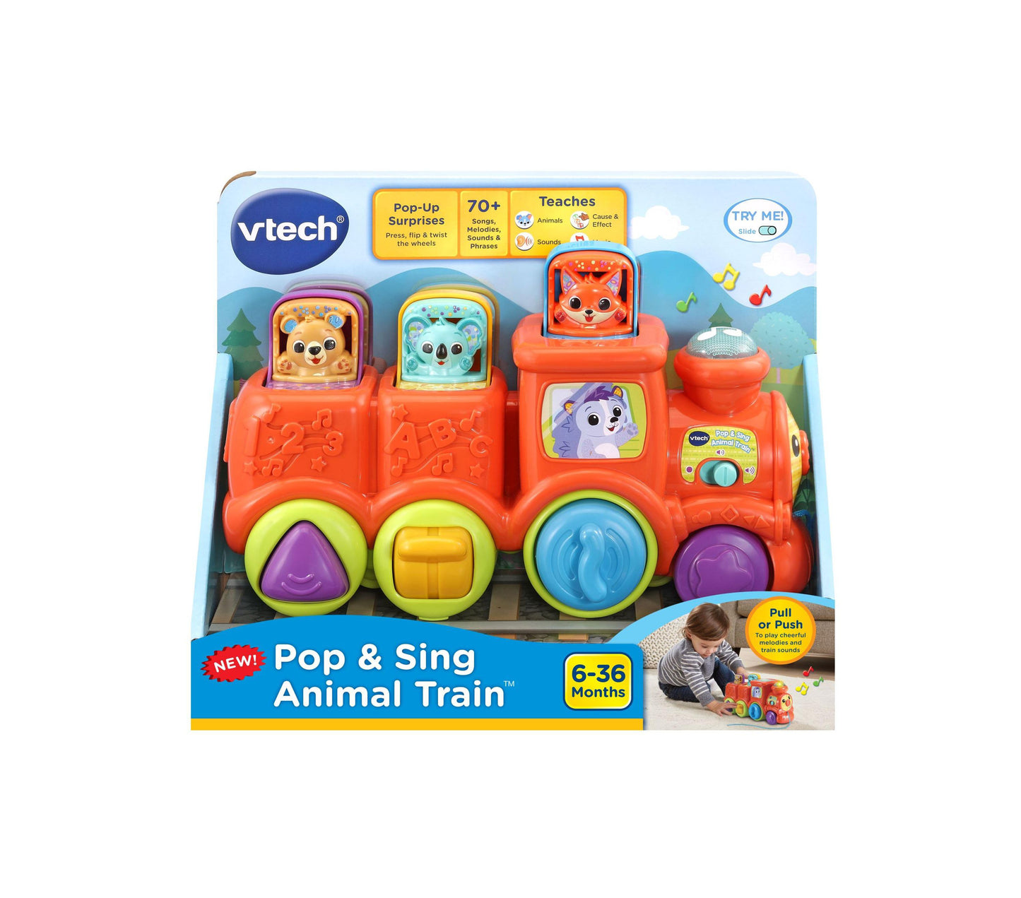 VTech Pop and Sing Animal Train ‚Äì Interactive Learning Toy