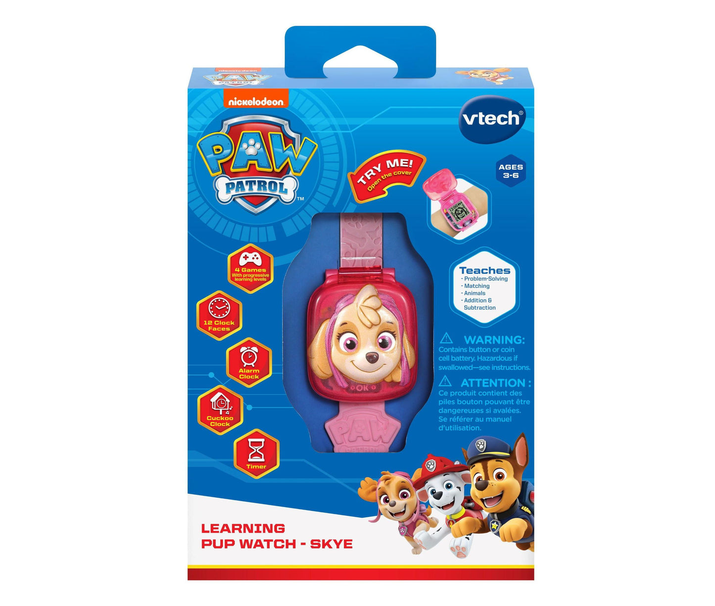 VTech PAW Patrol Skye Learning Pup Watch for Ages 3-6