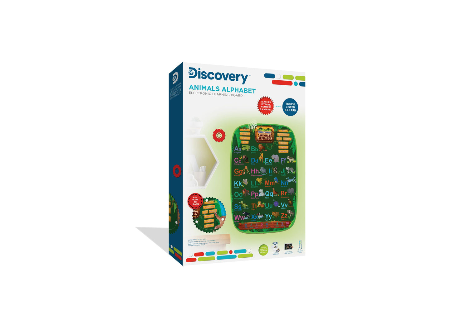 Discovery Kids 34-Piece Animal Alphabet Electronic Learning Board - Interactive Educational Toy