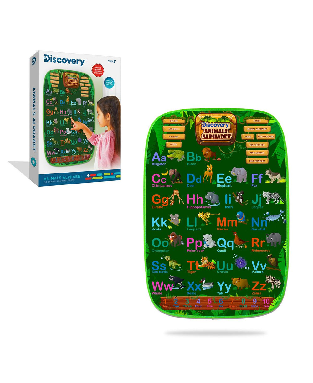 Discovery Kids 34-Piece Animal Alphabet Electronic Learning Board - Interactive Educational Toy