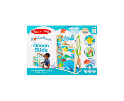 Melissa & Doug Rollables Ocean Slide ‚Äì Interactive Wooden Toy