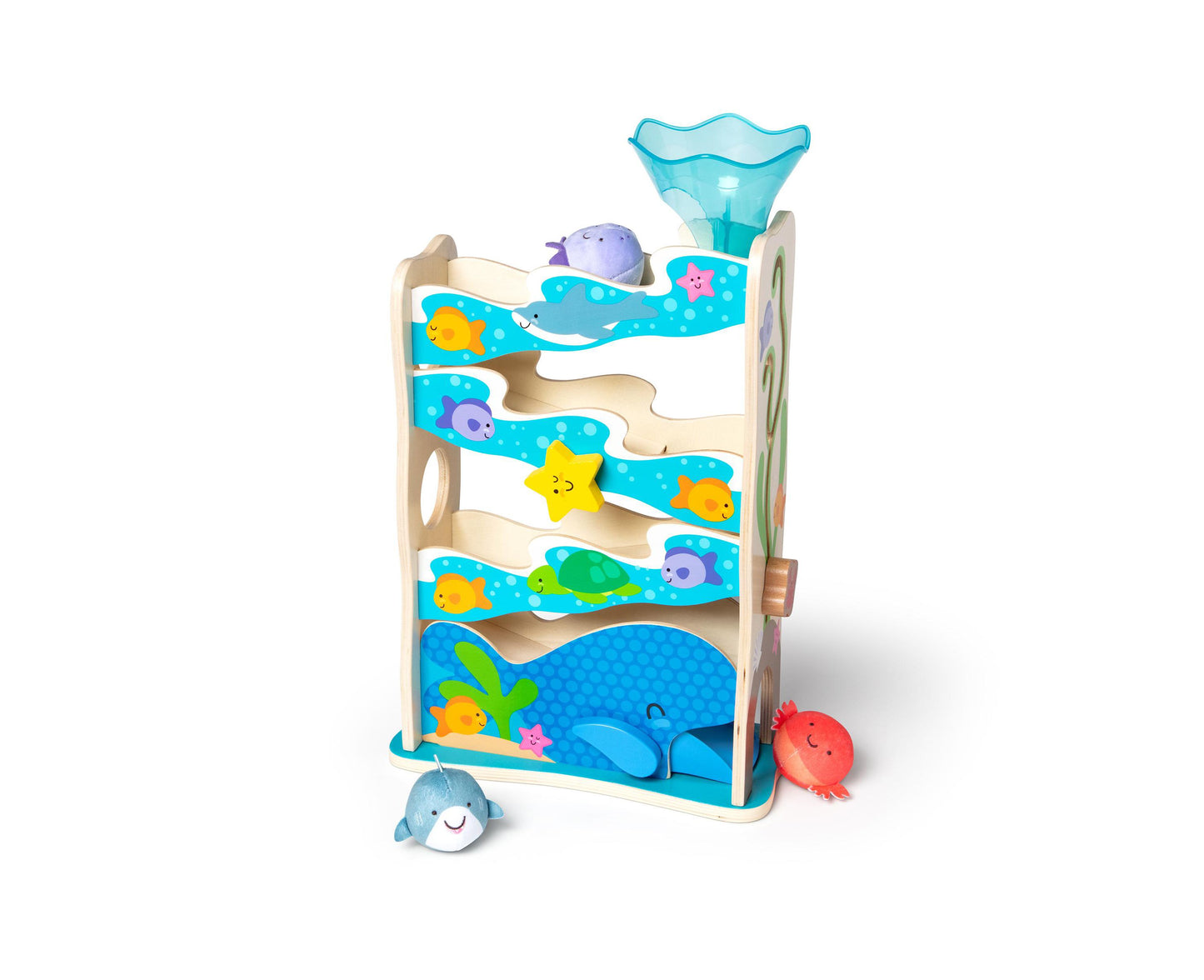 Melissa & Doug Rollables Ocean Slide ‚Äì Interactive Wooden Toy