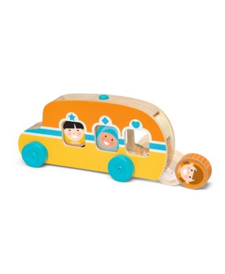 Melissa & Doug GO TOTs Roll & Ride Bus - Interactive Wooden Toy