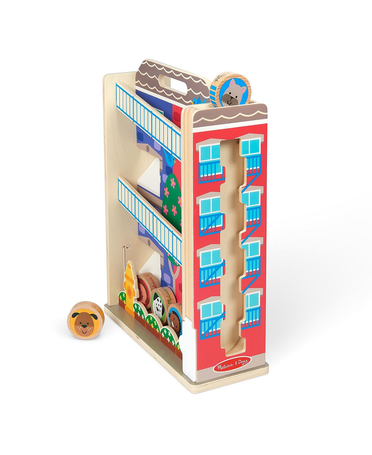 Melissa & Doug GO TOTs Town House Tumble - Interactive Wooden Tower