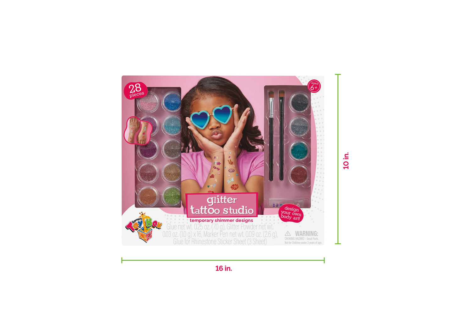 Geoffrey's Toy Box DIY Glitter Tattoo Studio Set - Exclusive to Macy's