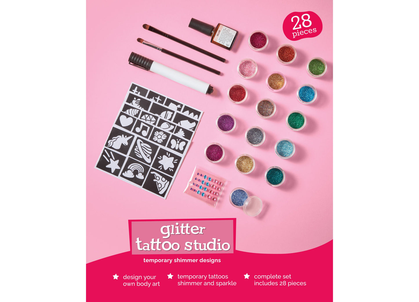 Geoffrey's Toy Box DIY Glitter Tattoo Studio Set - Exclusive to Macy's