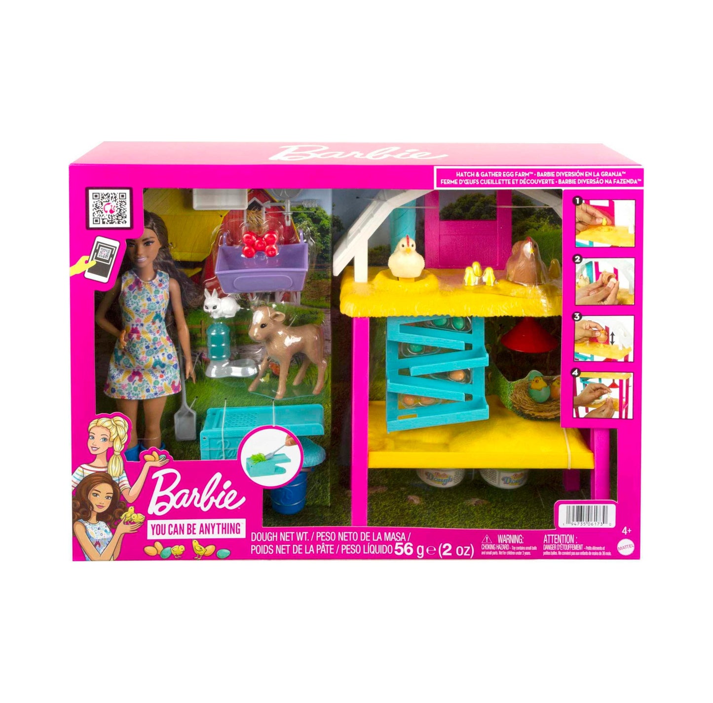 Barbie Hatch & Gather Egg Farm Playset with Interactive Features