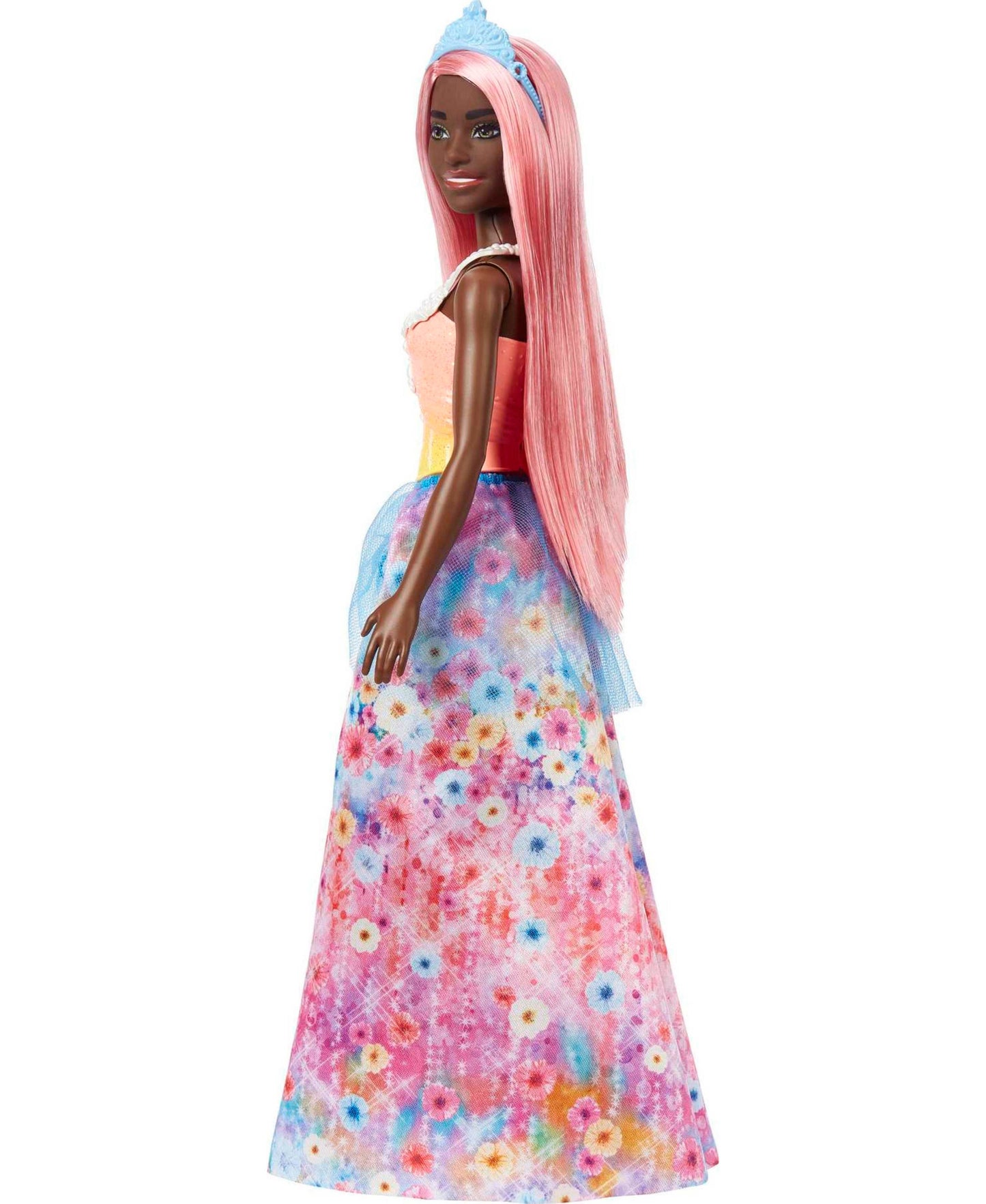 Barbie Dreamtopia Royal Doll - Light-Pink Hair with Floral Skirt