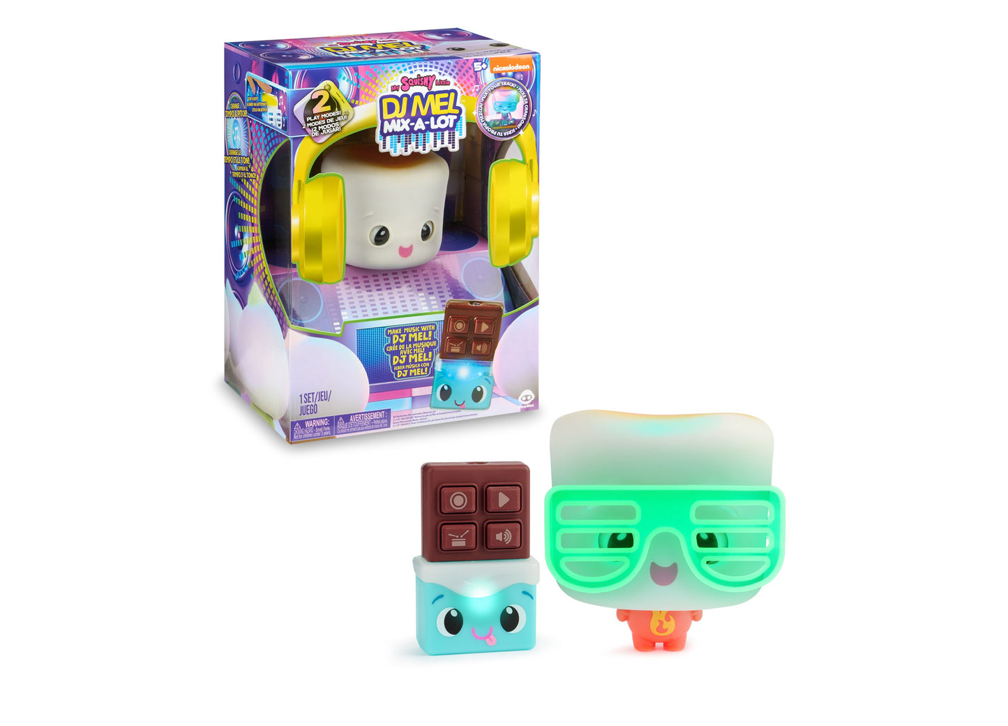 DJ Mixer Mel Mix-A-Lot Interactive Marshmallow Toy with Glow-in-the-Dark Glasses