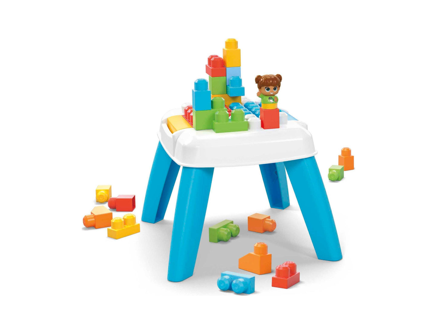 MEGA BLOKS 25-Piece Build 'n Tumble Table with Interactive Features