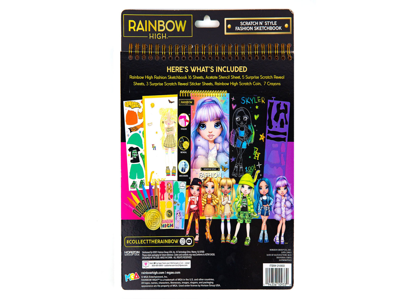 Rainbow High Scratch and Style Fashion Sketchbook Playset