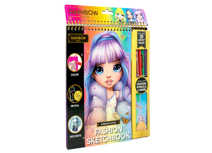 Rainbow High Scratch and Style Fashion Sketchbook Playset