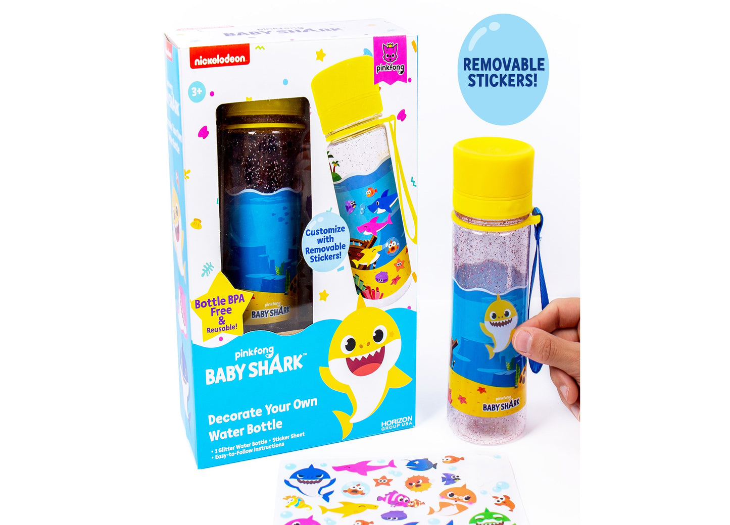 Baby Shark Decorate Your Own Water Bottle Playset