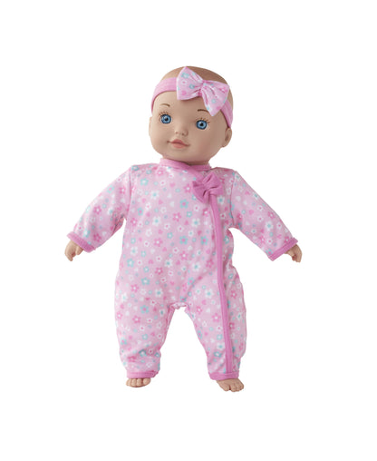 Toys R Us Chatter Coo 12 inch Interactive Baby Doll - Pink Floral Sleeper