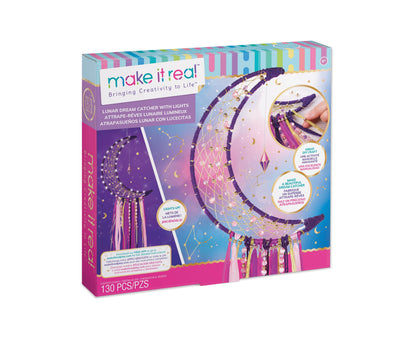 Make It Real Lunar Dream Catcher DIY Kit with Lights - Purple