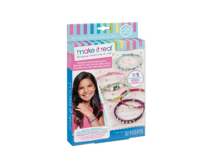 Make It Real Rainbow Bling DIY Bracelet Kit - Colorful Jewelry Crafting Set