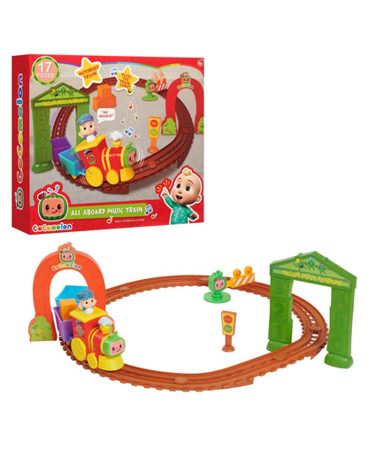 CoComelon All Aboard Music Train Playset - 15 Piece Interactive Set