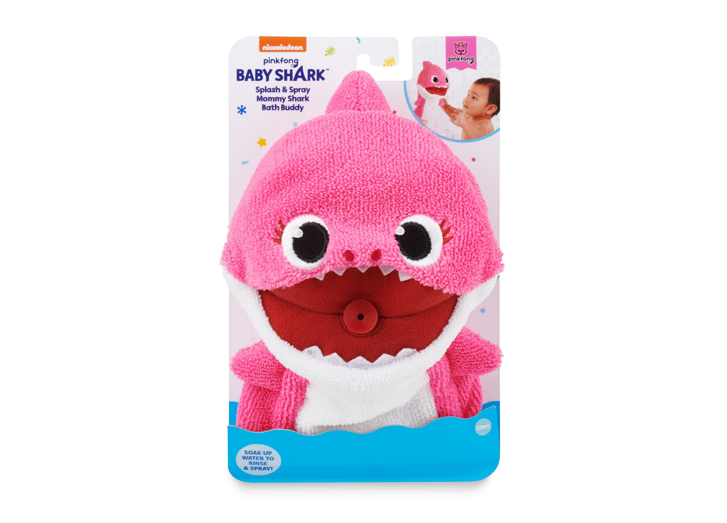 WowWee Pinkfong Baby Shark Mommy Shark Bath Puppet ‚Äì Pink