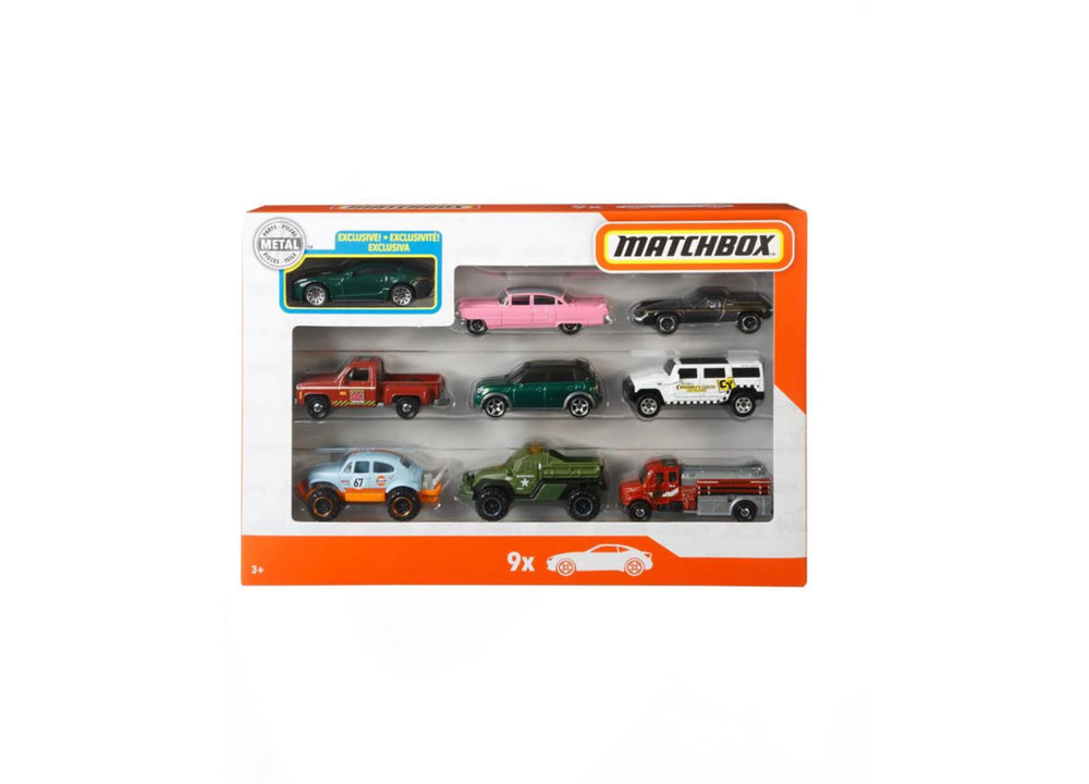 Matchbox Collector's Edition 9-Car Race Set - Exclusive Designs