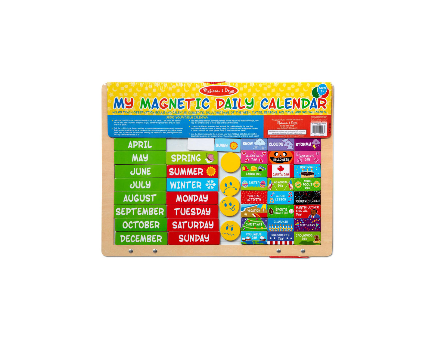 Melissa & Doug My First Daily Magnetic Calendar - Educational Toy for Kids