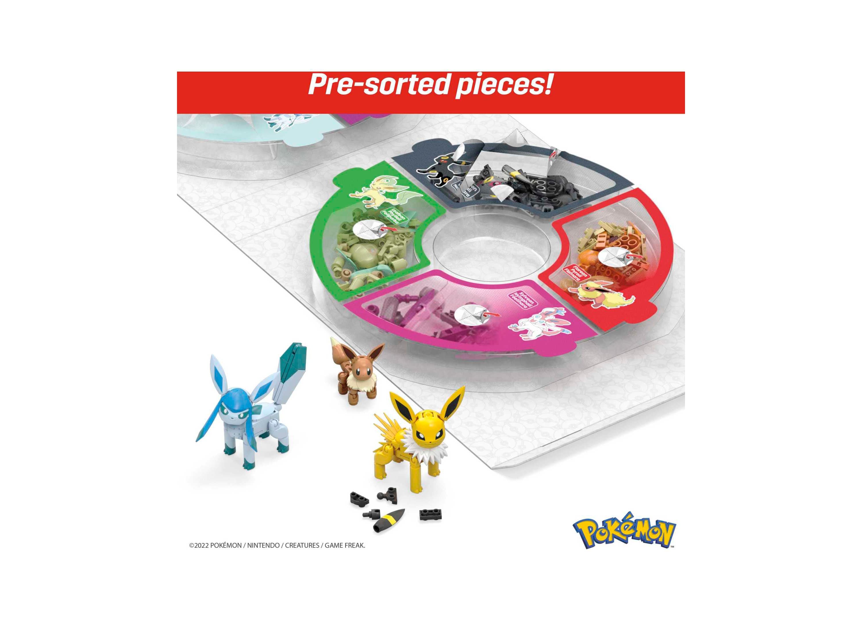 Pokémon mega construx new 9 hotsell builds pikachu eevee 470 pieces