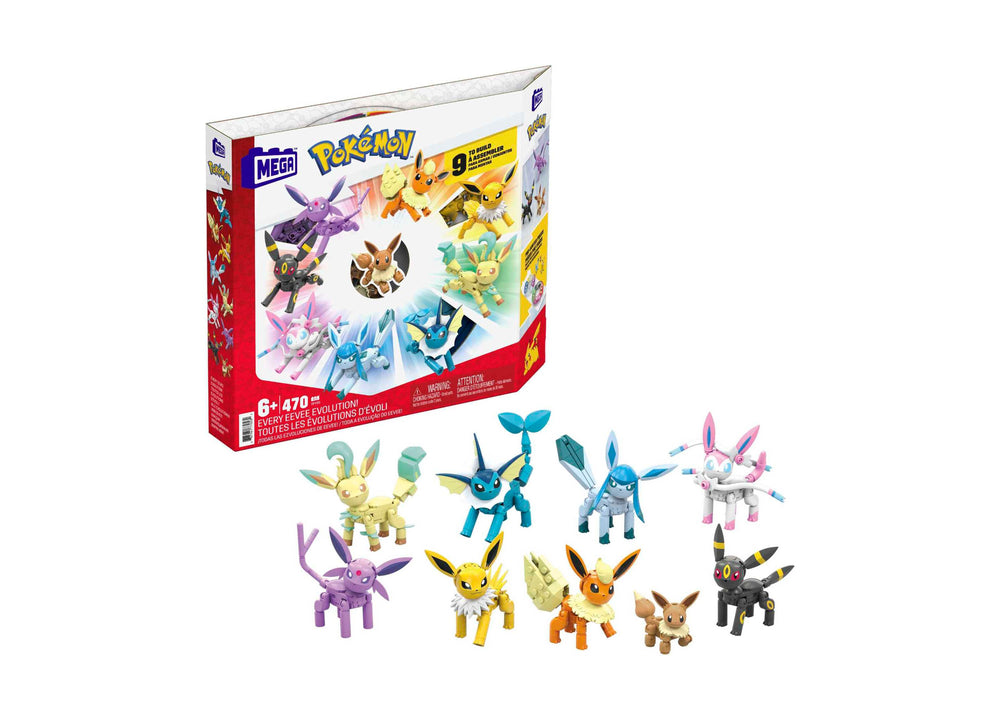 Mega Construx Pokemon Every Eevee Evolution Toy Building Set