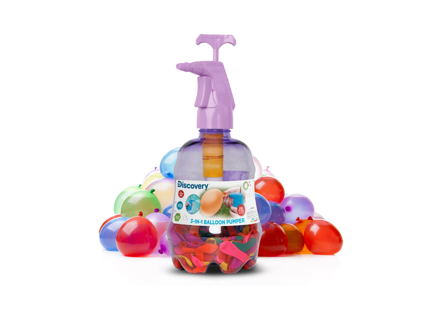 Discovery Kids 3-in-1 Balloon Pumper with 250 Multicolor Water Balloons