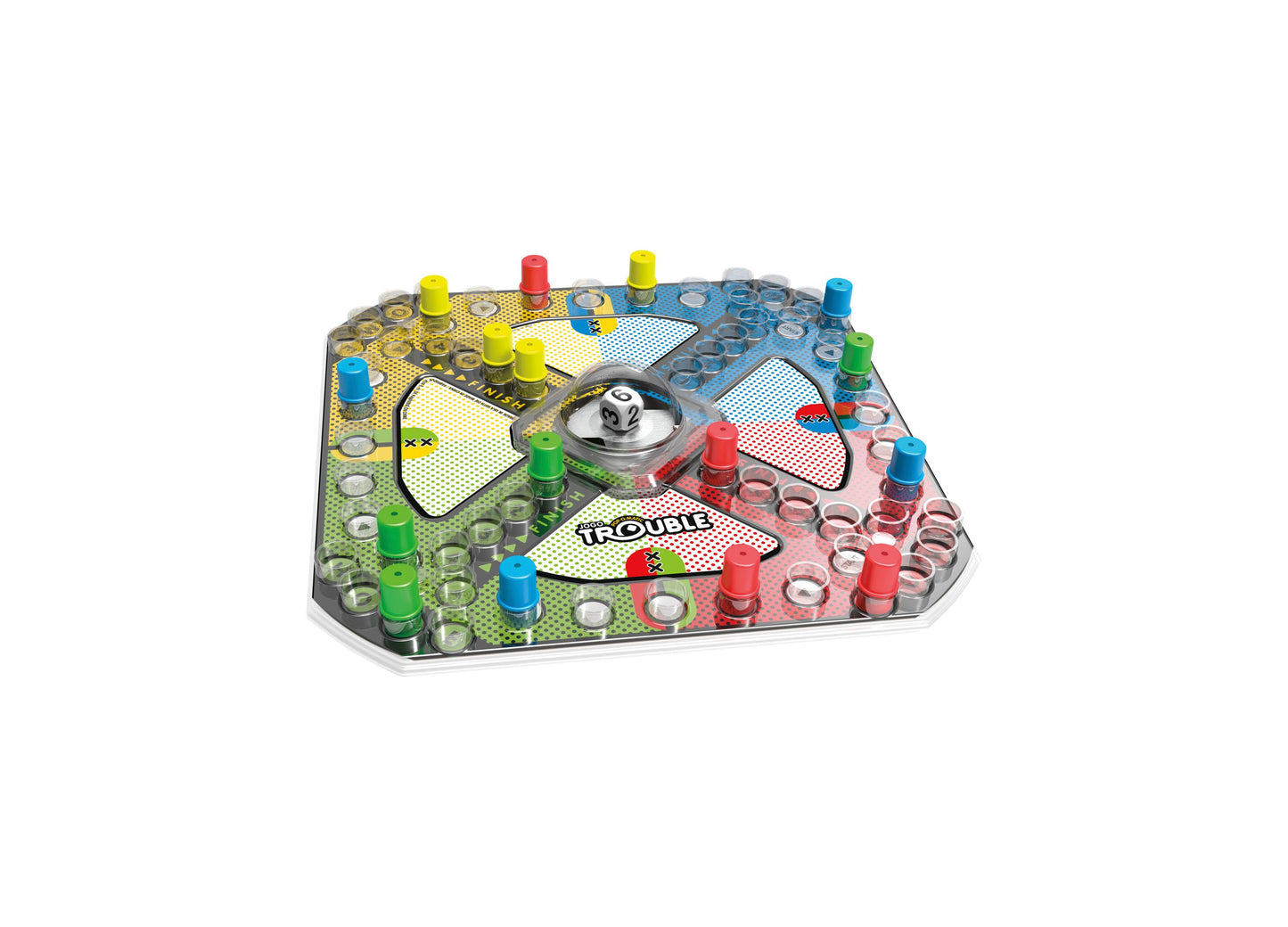 Hasbro Trouble Game with Pop-O-Matic Bubble and Power Up Spaces