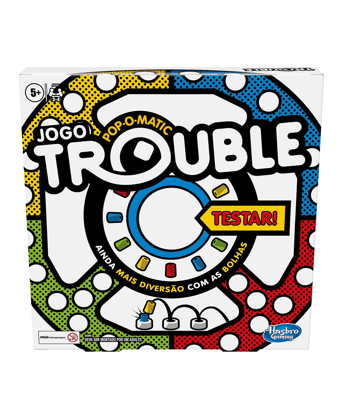 Hasbro Trouble Game with Pop-O-Matic Bubble and Power Up Spaces