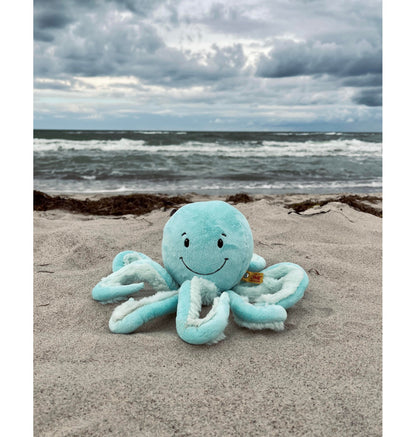 Steiff Ockto Octopus 11 inch Plush Toy - Turquoise Blue