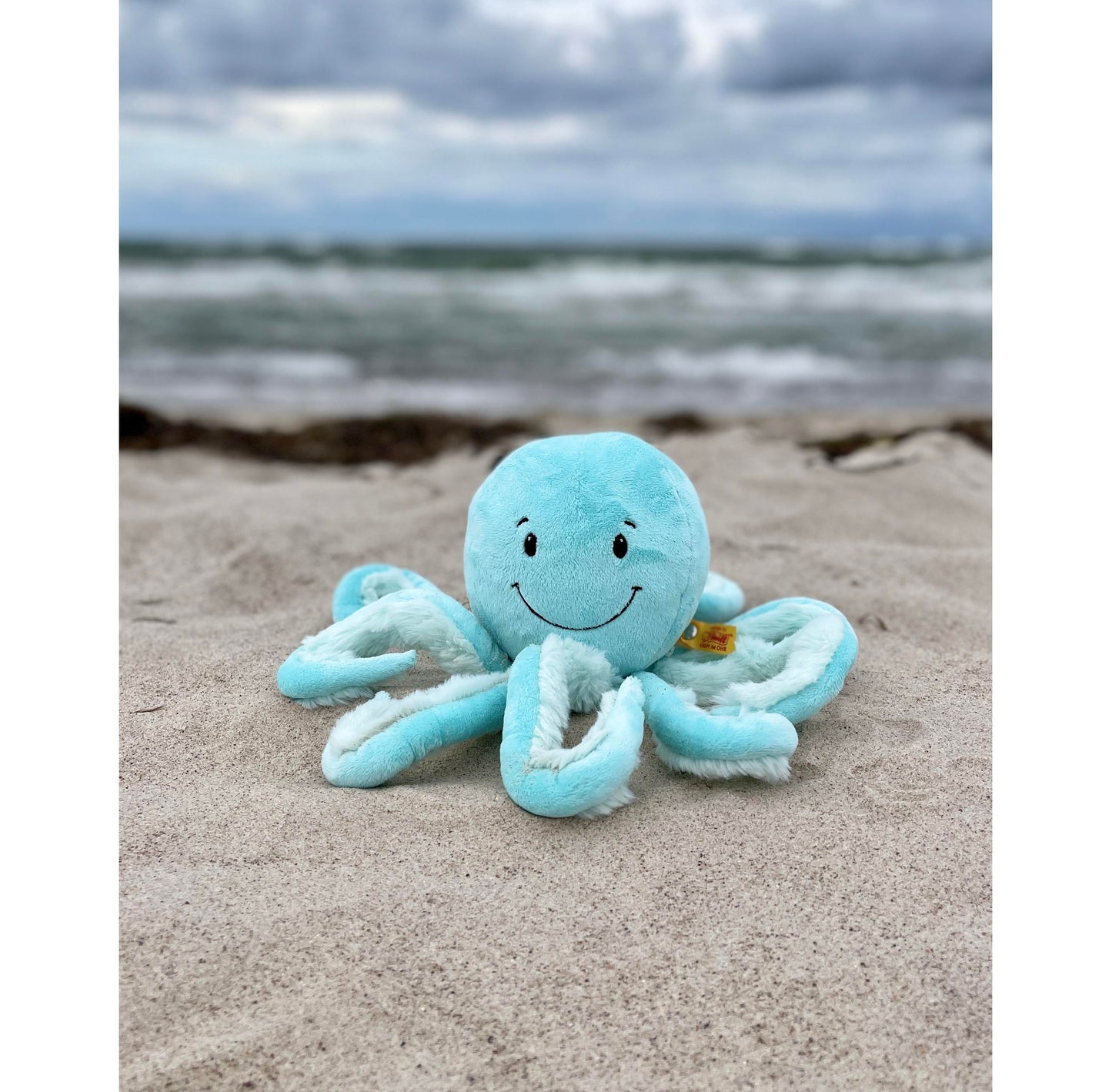 Steiff Ockto Octopus 11 inch Plush Toy - Turquoise Blue