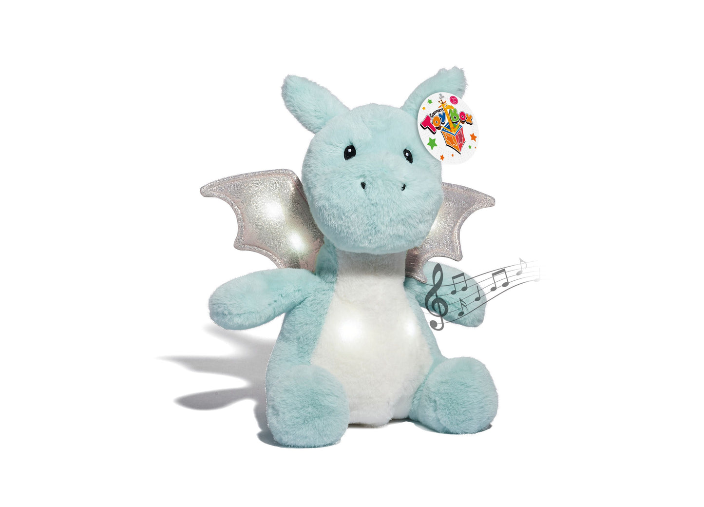 Geoffrey's Toy Box 13 inch Interactive LED Light-up Dragon Plush - Exclusive