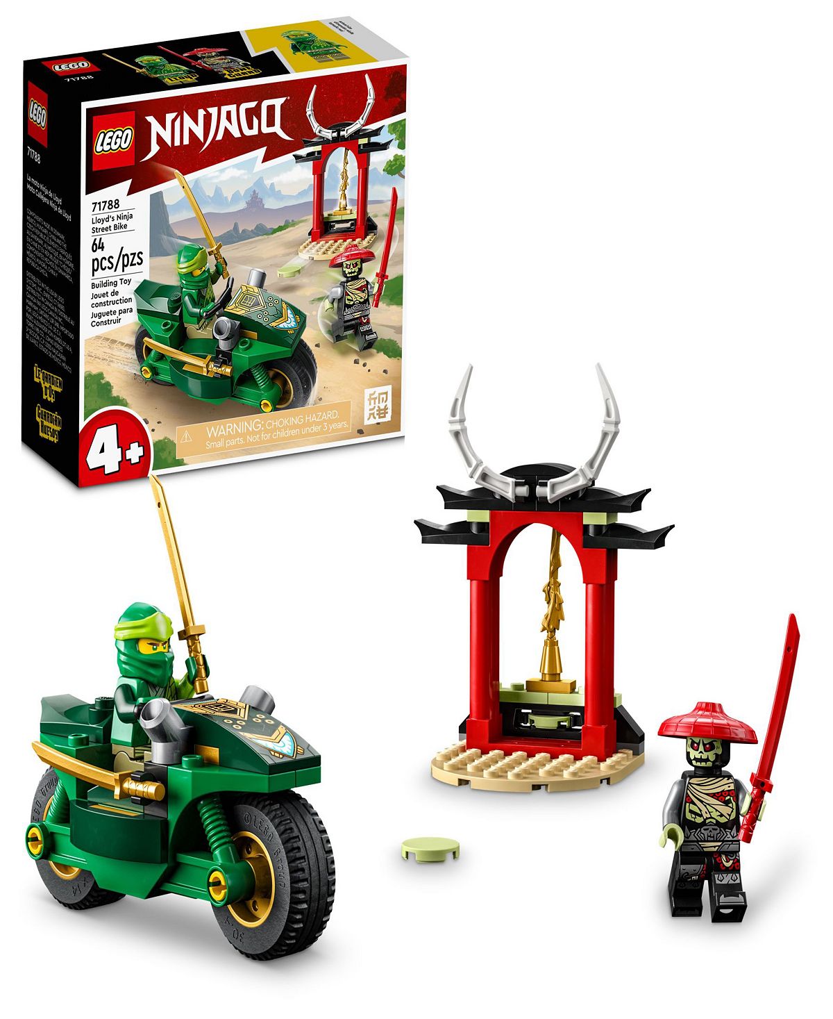 LEGO Ninjago 64-Piece Lloyd‚Äôs Ninja Street Bike 71788 Building Set with Minifigures