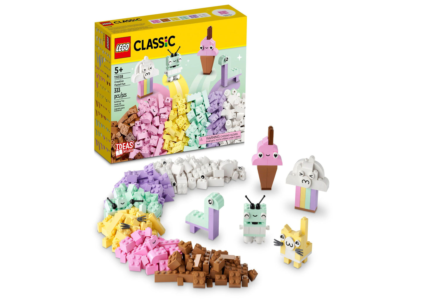 LEGO Classic 333-Piece Creative Pastel Fun Building Set